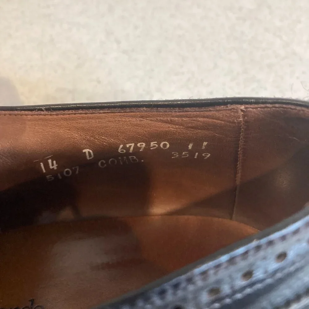 ALLEN EDMONDS CONCORD WINGTIP OXFORDS MENS SIZE 14D
